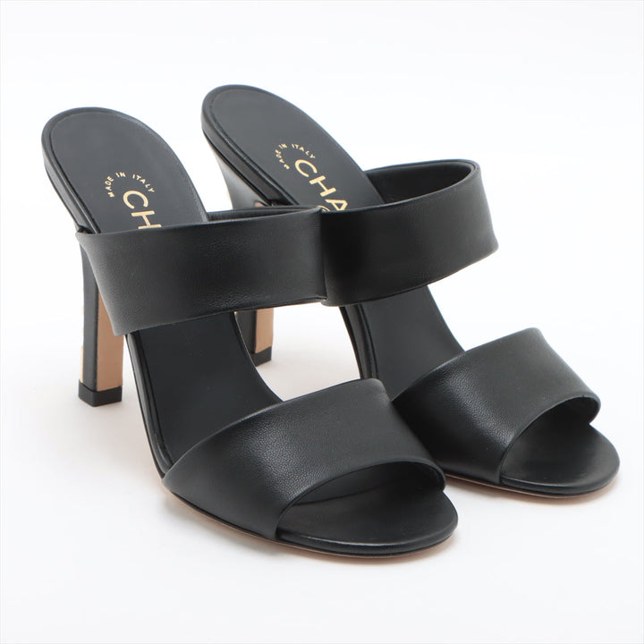 Top Quality Chanel Coco Leather Sandal 36C  Black G32755  Pearl Box  Bag