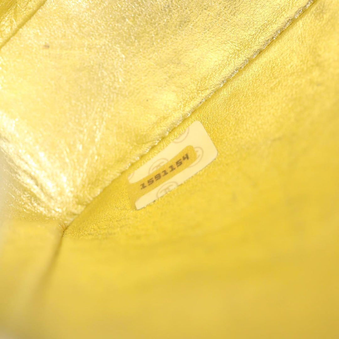 Top Quality Chanel Matelasse Turn Lock Chain Shoulder Bag Lamb Skin Gold CC Auth 31382A