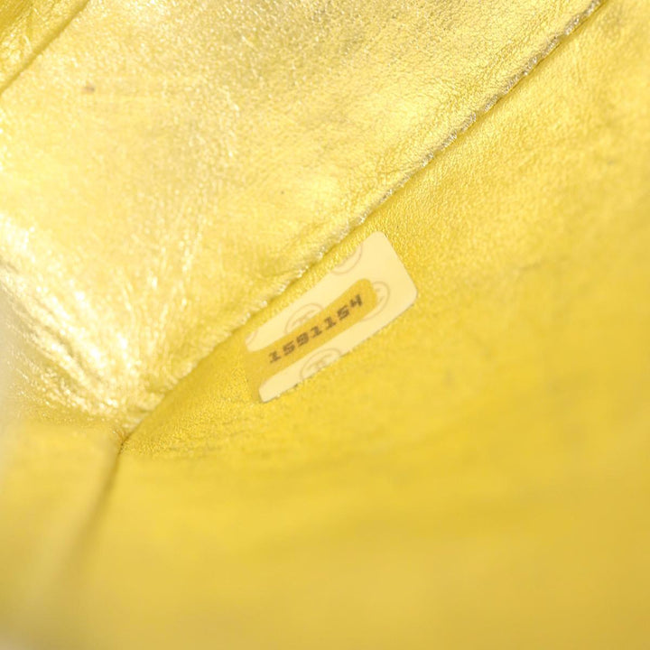 Top Quality Chanel Matelasse Turn Lock Chain Shoulder Bag Lamb Skin Gold CC Auth 31382A