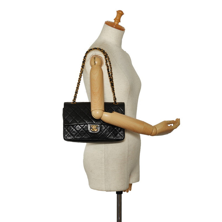 Top Quality Chanel Matrace 25 Double Flap Chain houlder Bag Black   Chanel