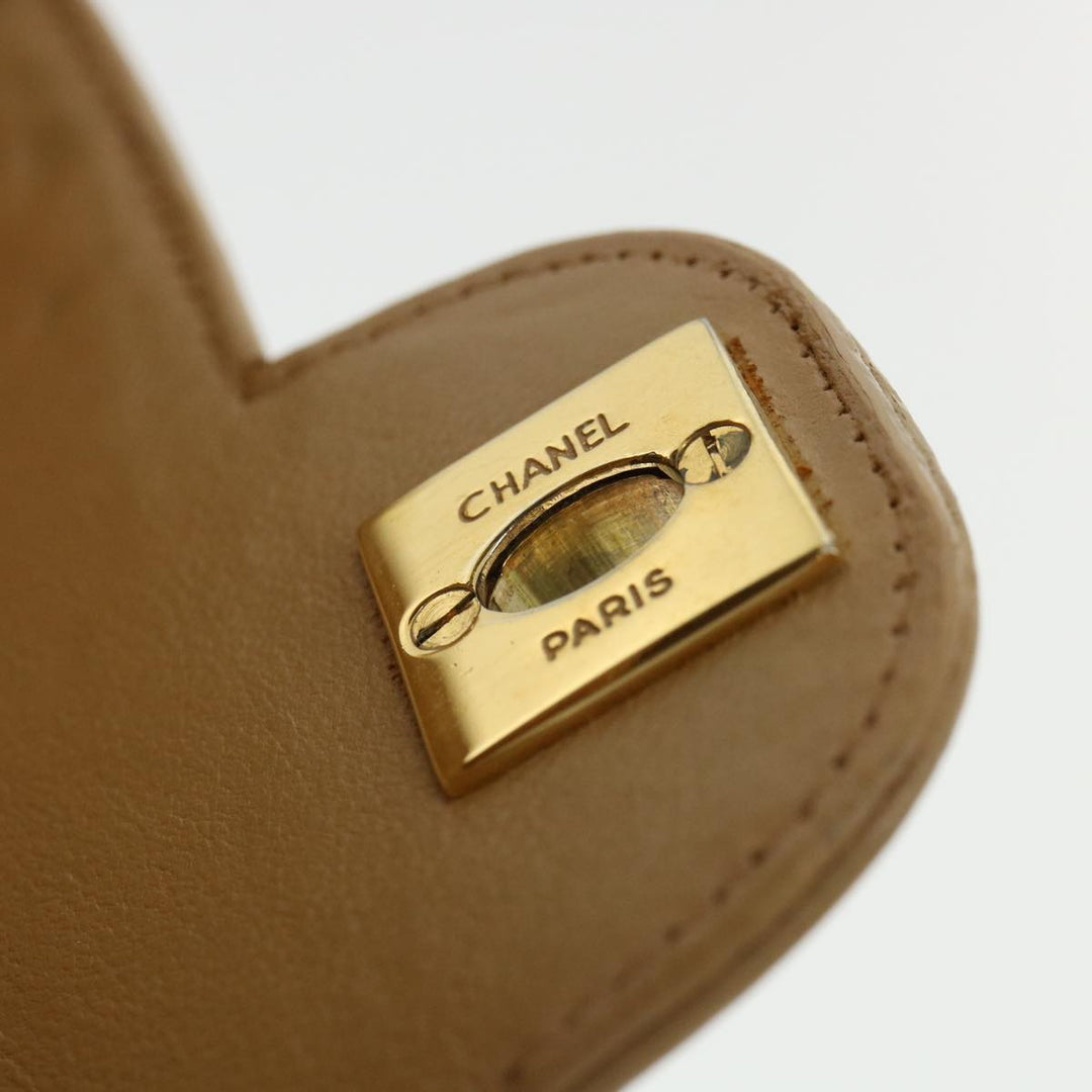 Top Quality Chanel Basket Chain Shoulder Bag Leather rattan Brown CC Auth 31896A