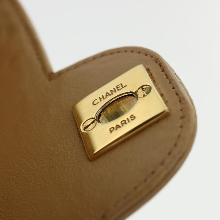 Top Quality Chanel Basket Chain Shoulder Bag Leather rattan Brown CC Auth 31896A