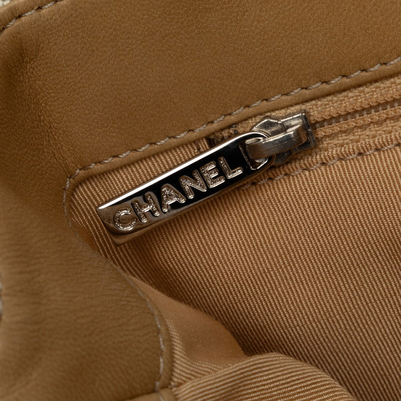 Top Quality Chanel Cocomark Chocolate Bar Camellia Chain Shoulder Bag Beige Yellow Canvas Patent Leather Lady CHANEL