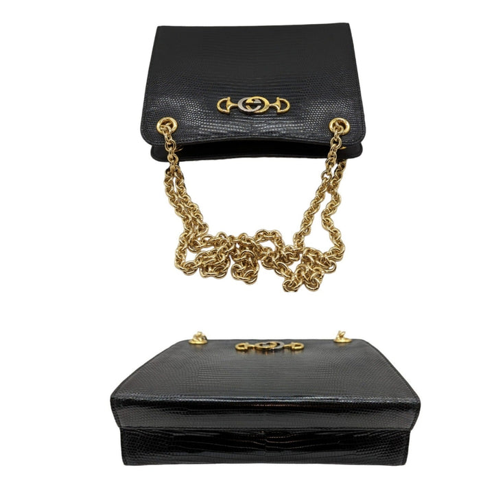 Gucci Zumi Lizard Frame Shoulder Bag