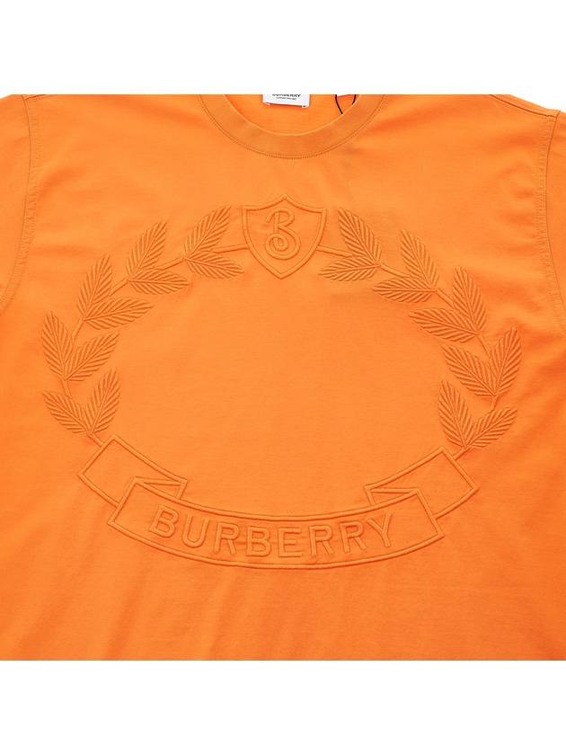 Burberry Embroidered Logo Short Sleeve T-Shirt Orange