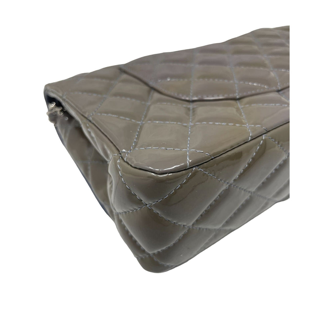 Top Quality Chanel Top Quality Chanel Classic Patent Medium Double New Bag - Grey