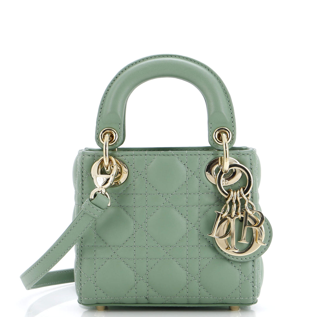 Top quality Dior Lady Top quality Dior Bag Cannage Quilt Lambskin Micro