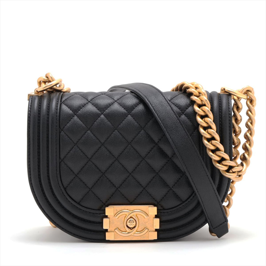 Top Quality Chanel Boy Top Quality Chanel Caviar S Chain Shoulder Bag Black G