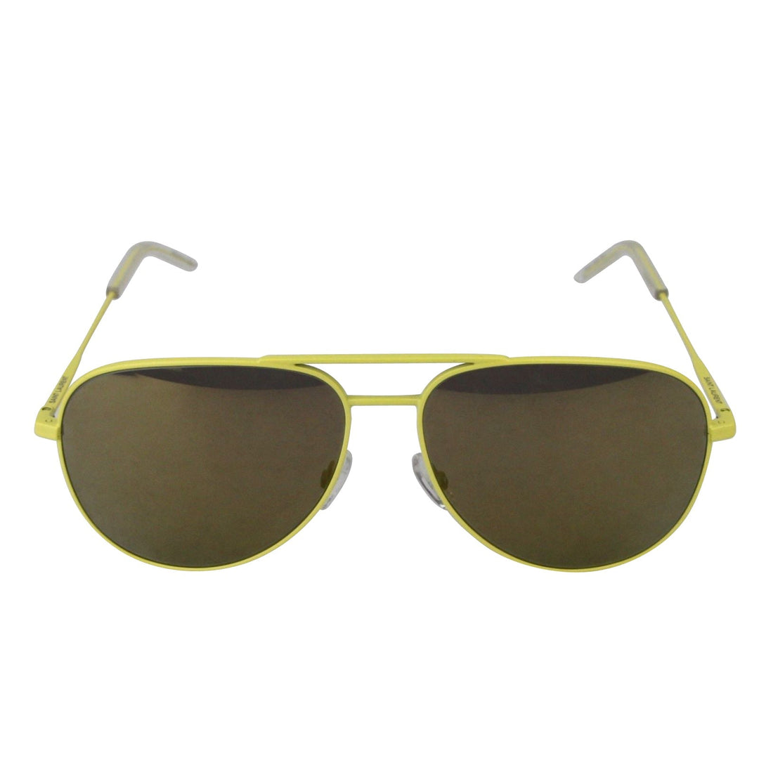 Saint Laurent Men's Yellow Metal Classic 11 Aviator Sunglasses