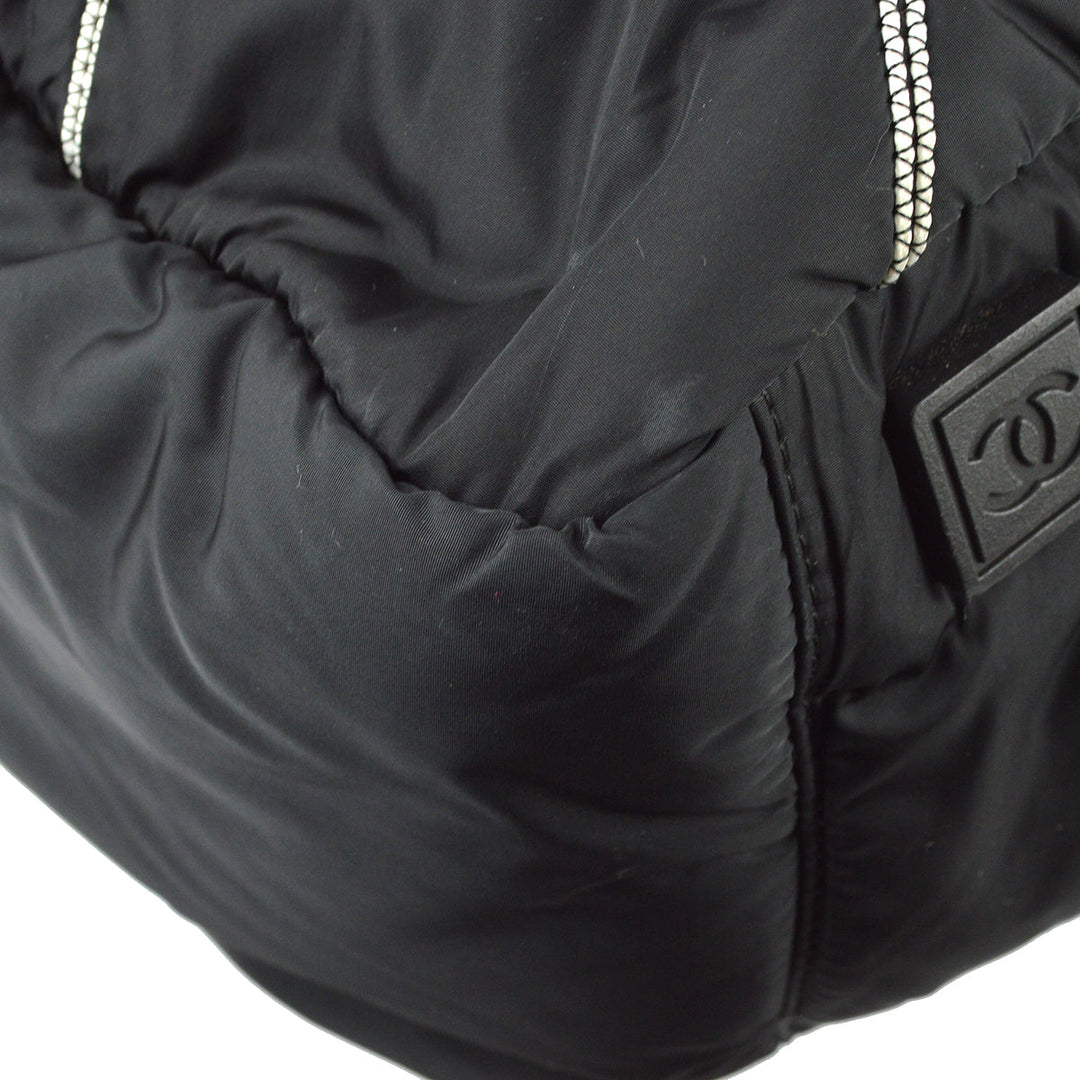 Top Quality Chanel Black Nylon Sport Line Duffle Gym Bag