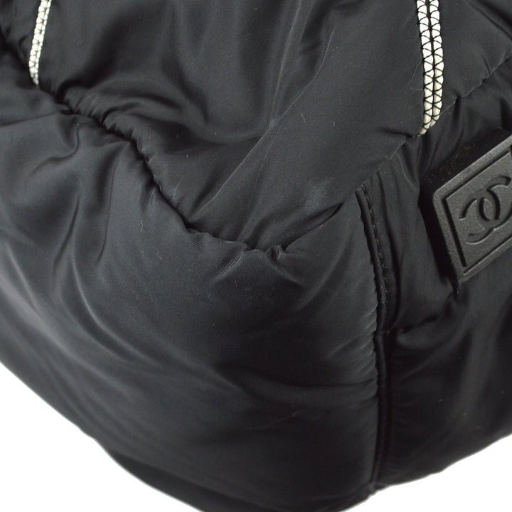 Top Quality Chanel Black Nylon Sport Line Duffle Gym Bag