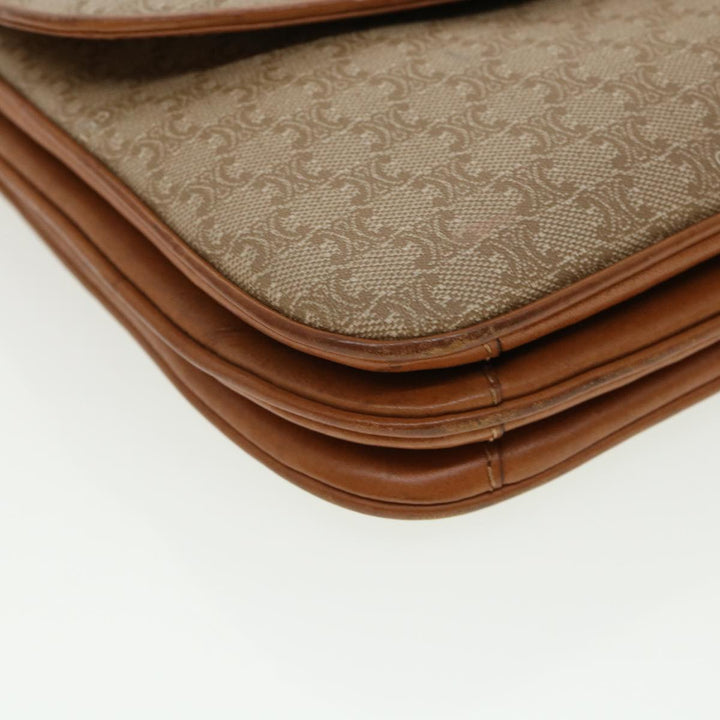 Celine Macadam Canvas Shoulder Bag Beige  32455