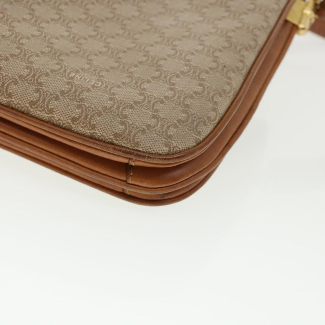 Celine Macadam Canvas Shoulder Bag Beige  32455