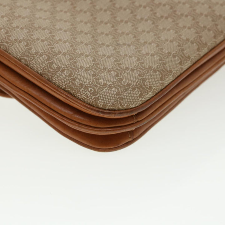 Celine Macadam Canvas Shoulder Bag Beige  32455