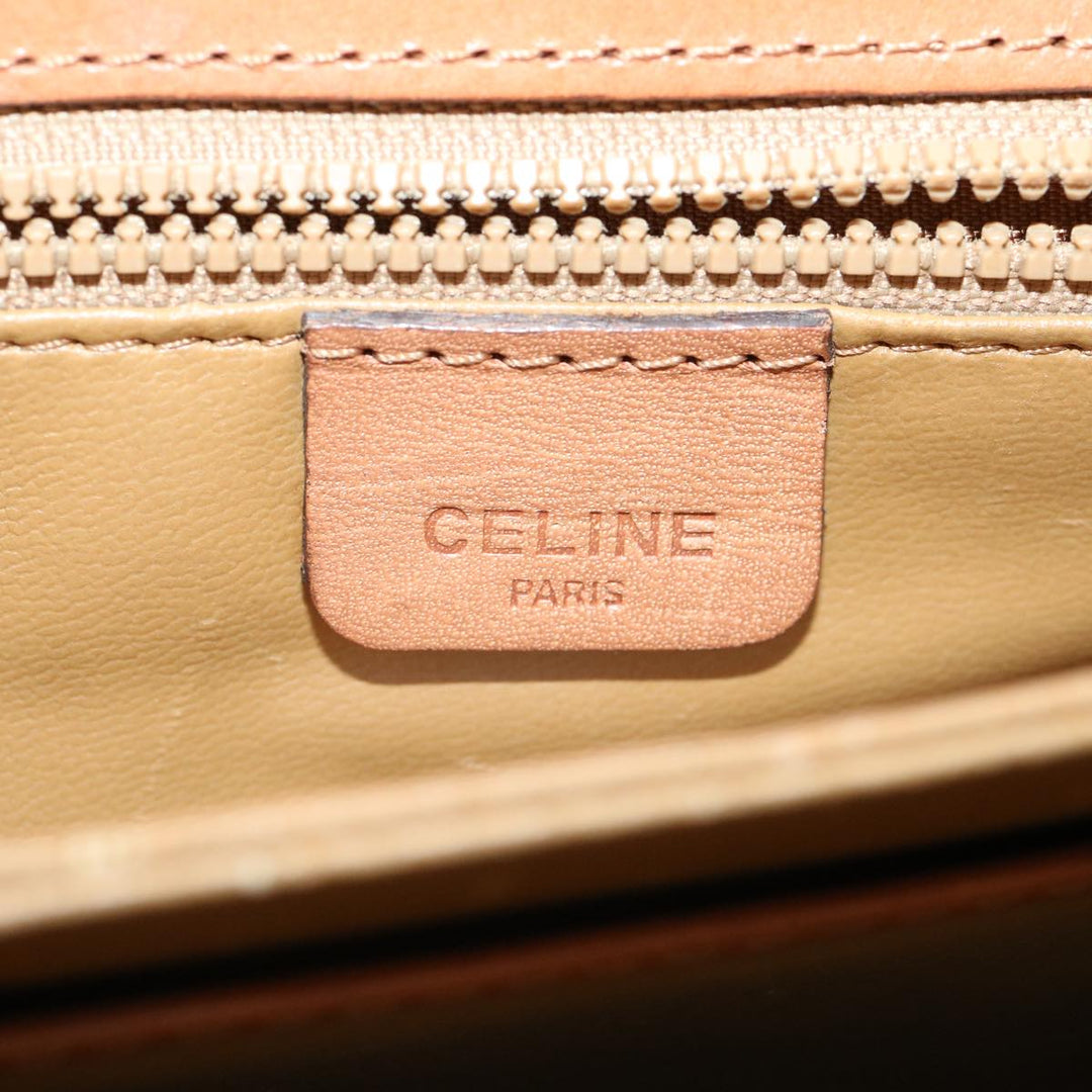 Celine Macadam Canvas Shoulder Bag Beige  32455