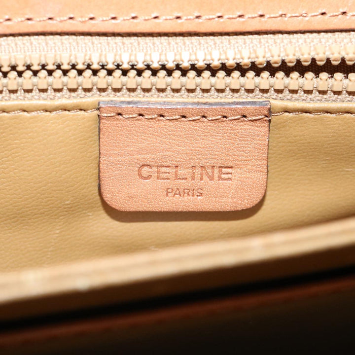 Celine Macadam Canvas Shoulder Bag Beige  32455