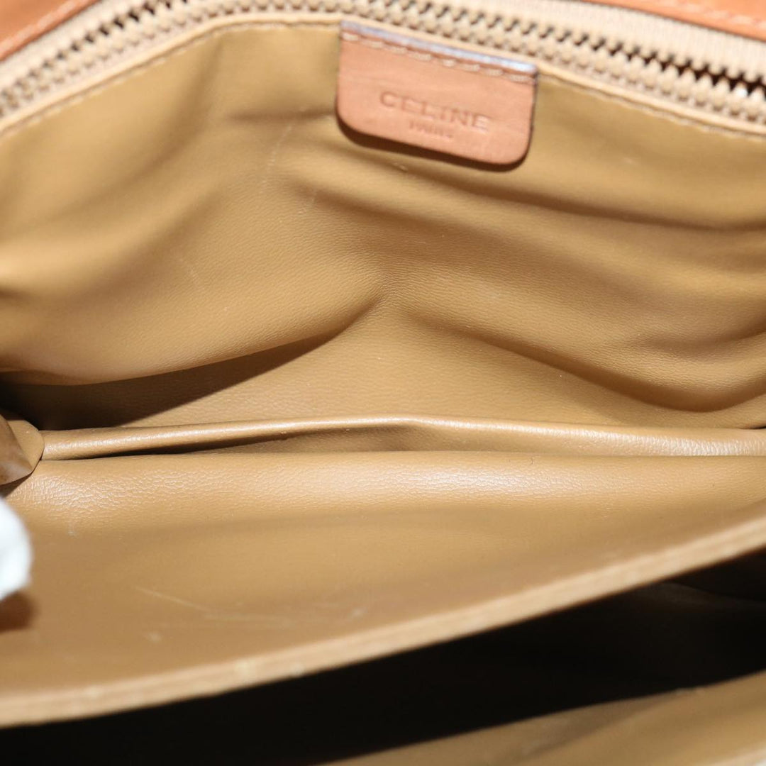 Celine Macadam Canvas Shoulder Bag Beige  32455