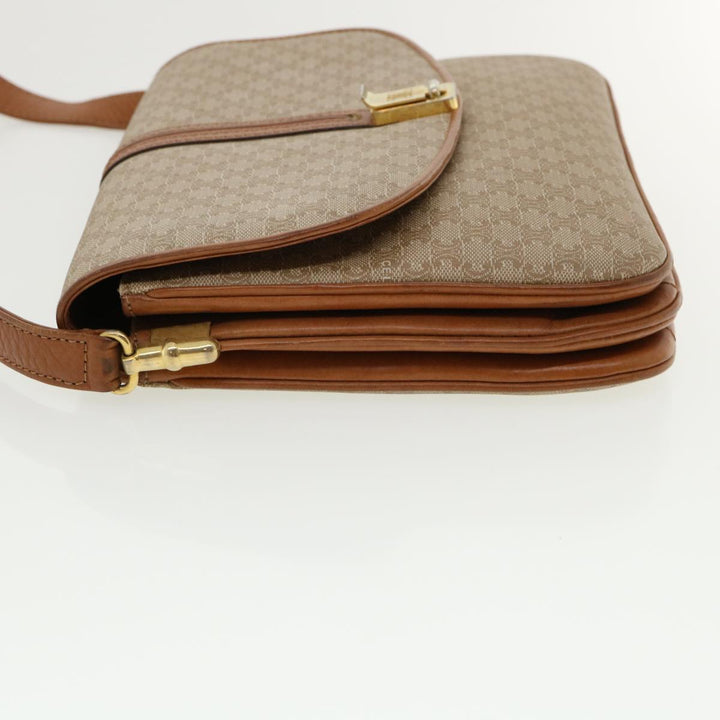 Celine Macadam Canvas Shoulder Bag Beige  32455