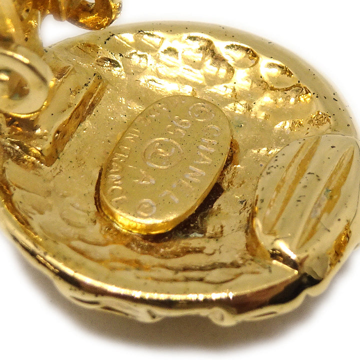 Top Quality Chanel Gold Dangle Earrings Clip-On 95A