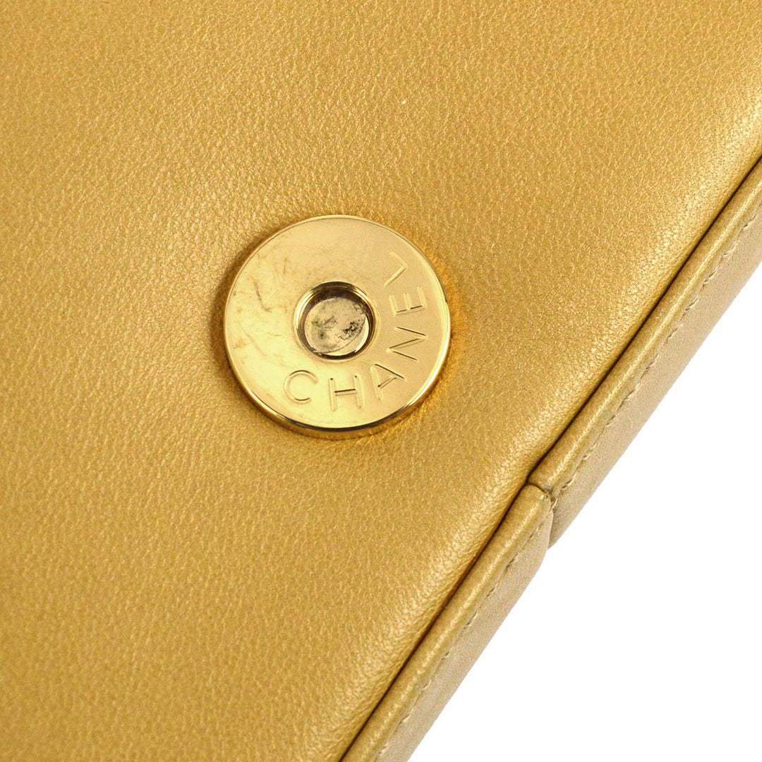 Top Quality Chanel 2003-2004 * Choco Bar Shoulder Bag Beige Lambskin