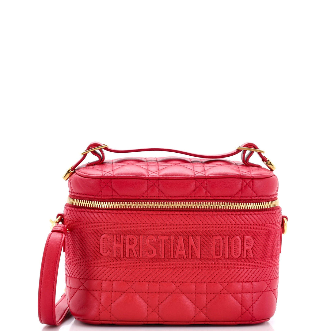 Top quality Dior Top quality DiorTravel Convertible Vanity Case Cannage Quilt Lambskin Small