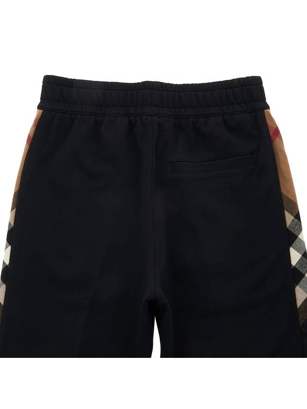 Burberry Check Panel Jogger Track Pants Black