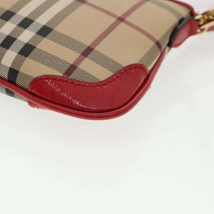 Top Quality Burberry Nova Check Shoulder Bag PVC Leather bright rose 3910756 Auth 32762A