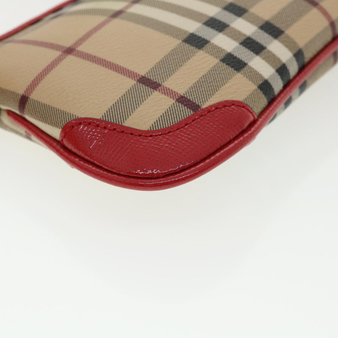 Top Quality Burberry Nova Check Shoulder Bag PVC Leather bright rose 3910756 Auth 32762A
