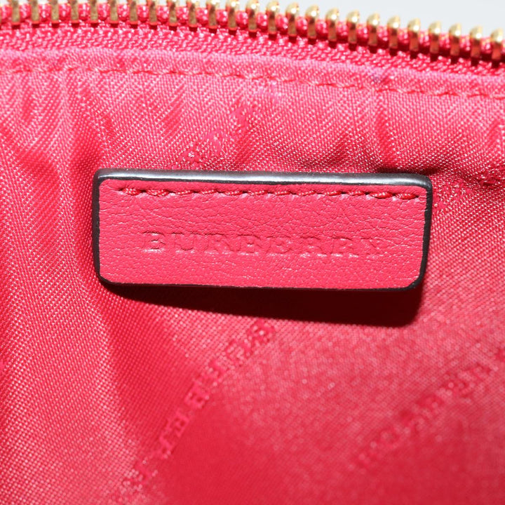 Top Quality Burberry Nova Check Shoulder Bag PVC Leather bright rose 3910756 Auth 32762A