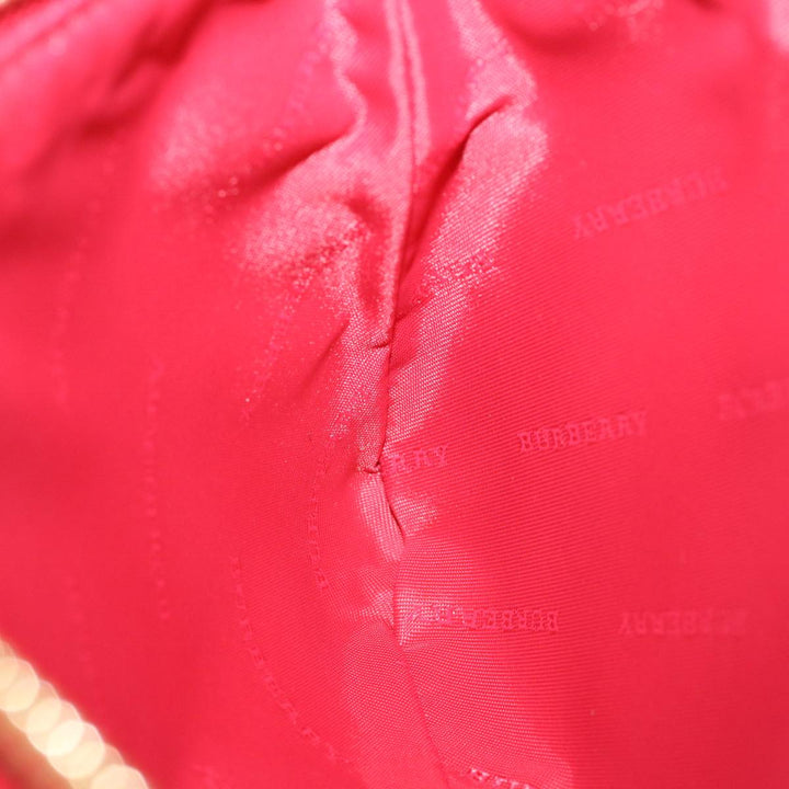 Top Quality Burberry Nova Check Shoulder Bag PVC Leather bright rose 3910756 Auth 32762A