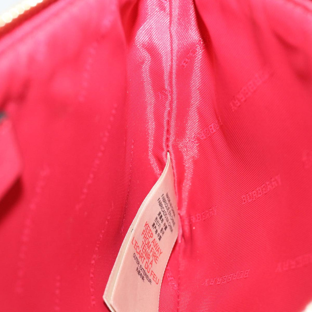 Top Quality Burberry Nova Check Shoulder Bag PVC Leather bright rose 3910756 Auth 32762A