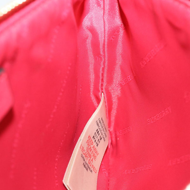 Burberry Nova Check Shoulder Bag PVC Leather bright rose 3910756 Auth 32762A