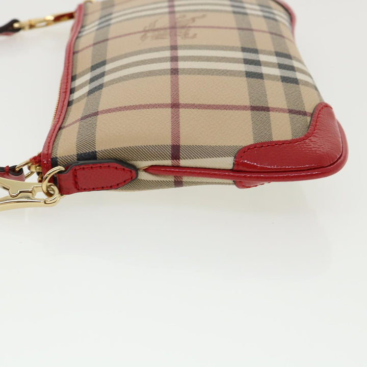 Burberry Nova Check Shoulder Bag PVC Leather bright rose 3910756 Auth 32762A