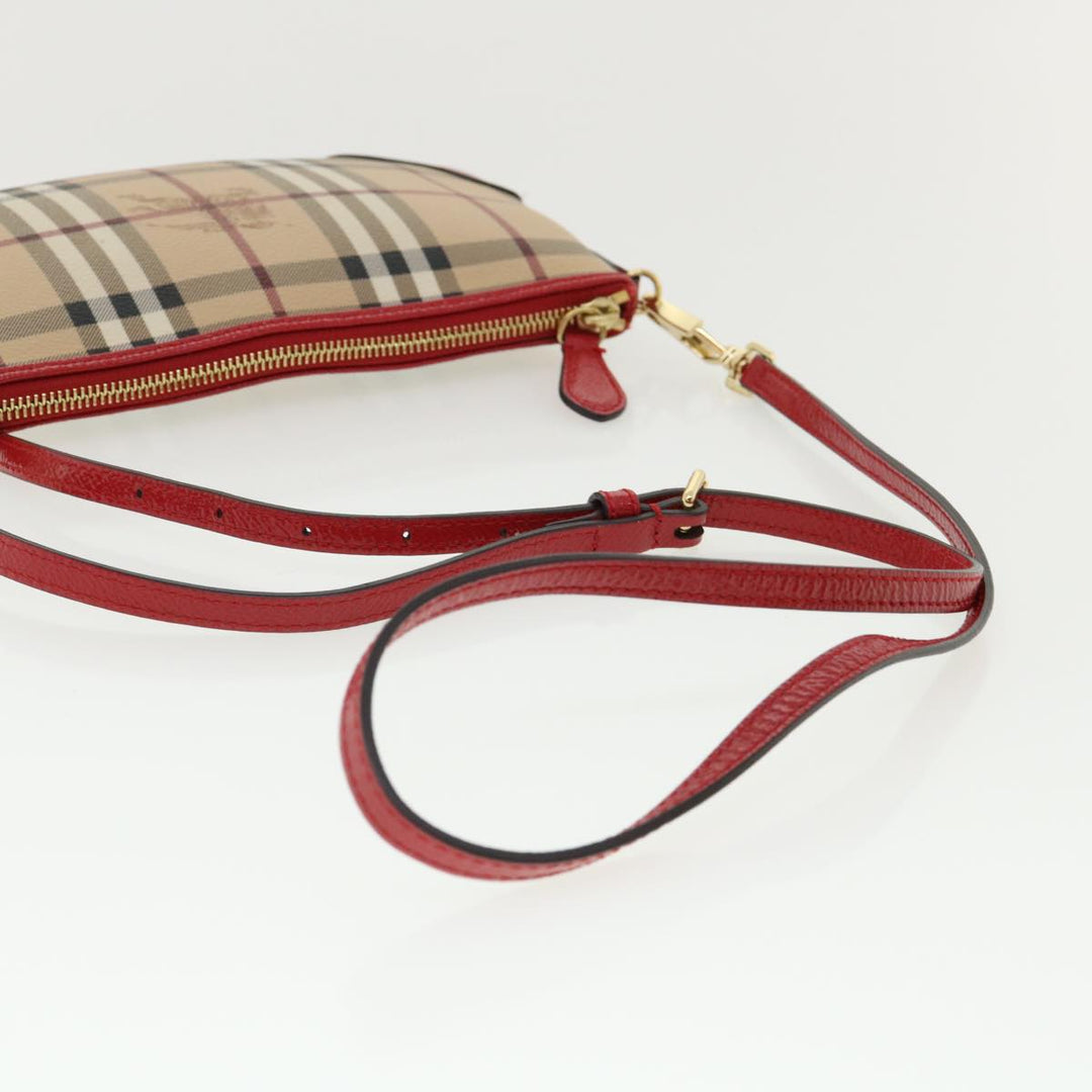 Top Quality Burberry Nova Check Shoulder Bag PVC Leather bright rose 3910756 Auth 32762A