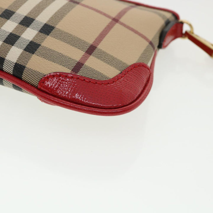 Top Quality Burberry Nova Check Shoulder Bag PVC Leather bright rose 3910756 Auth 32762A