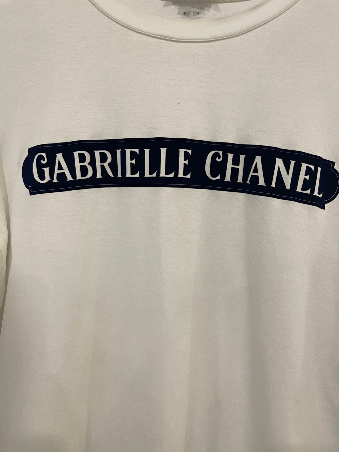Top Quality Chanel White Short Sleeve Top with Gabrielle Top Quality Chanel Logo Size FR 38 (UK 10)