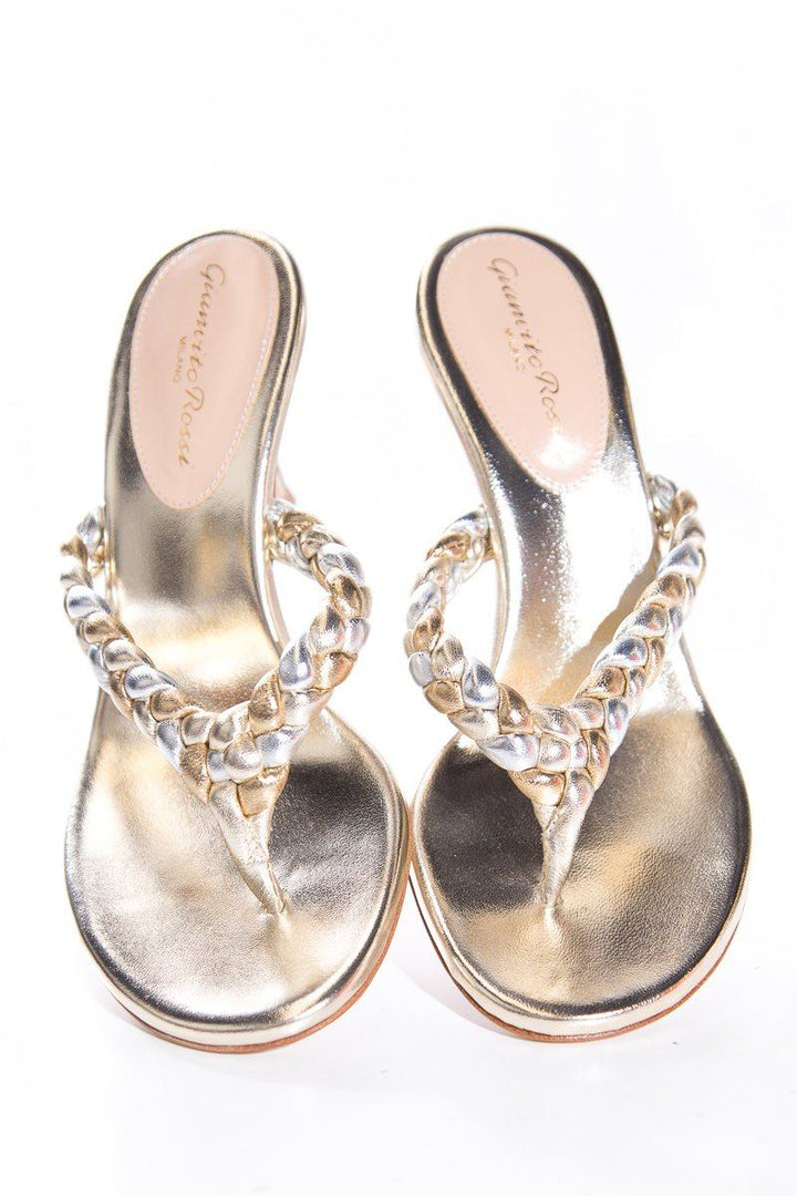 Gianvito Rossi Metallic Sandals SZ 37