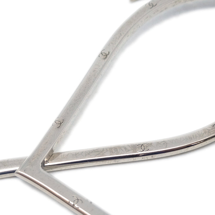 Top Quality Chanel Heart Dangle Piercing Earrings Silver 04P