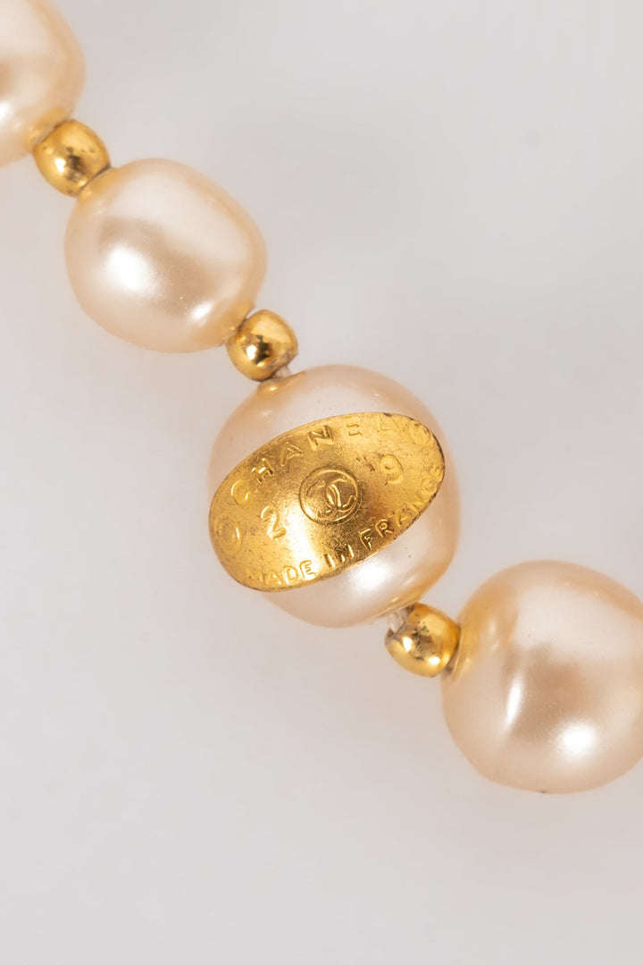 Collier de perles nacr√©es Top Quality Chanel 1990s