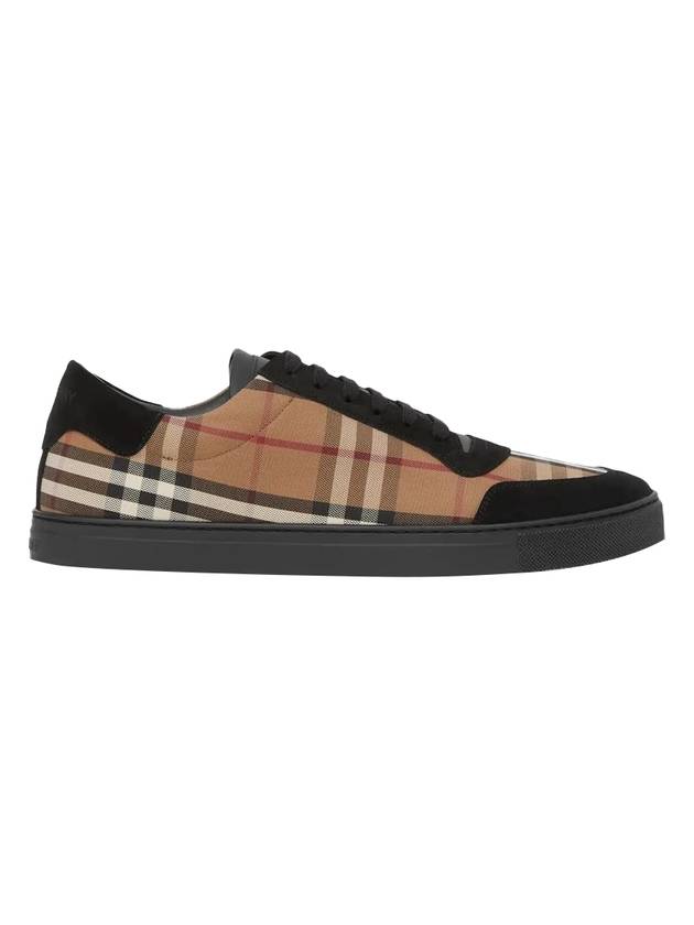 Top Quality Burberry Vintage Check Cotton Suede Low Top Sneakers Brown