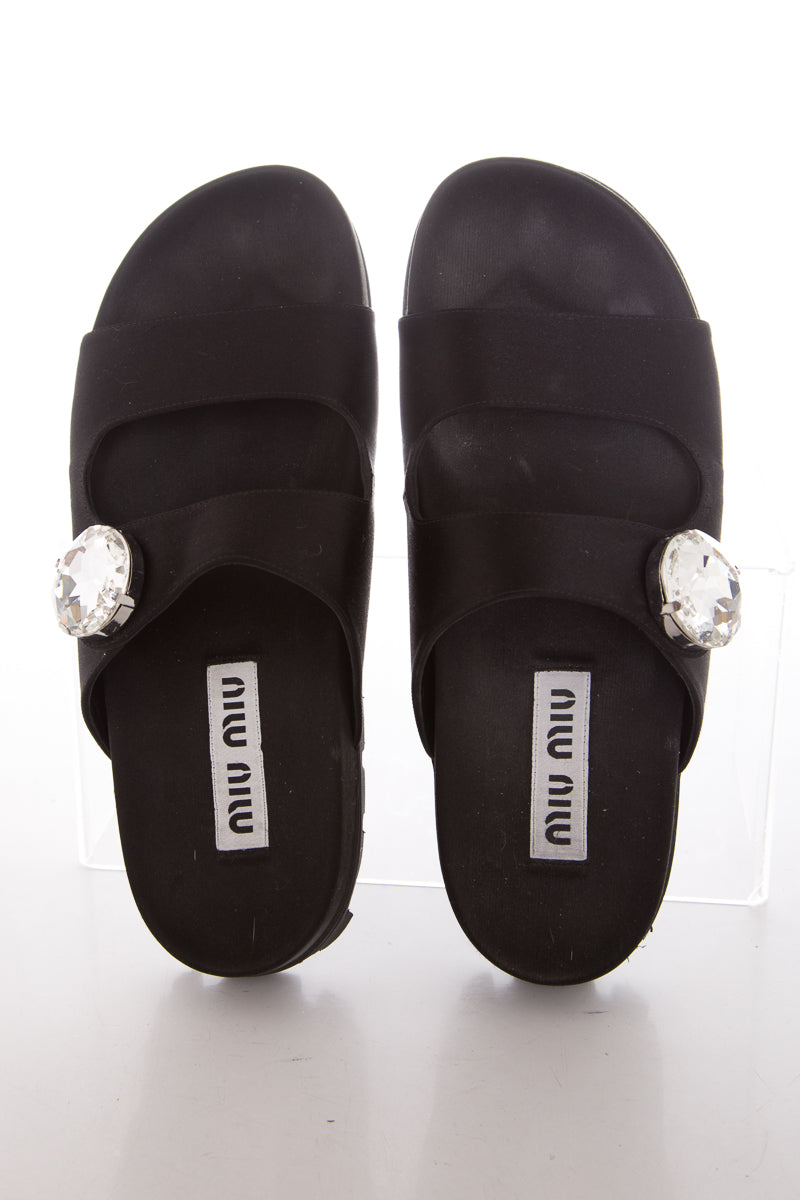 Miu Miu Black Sandals SZ 39