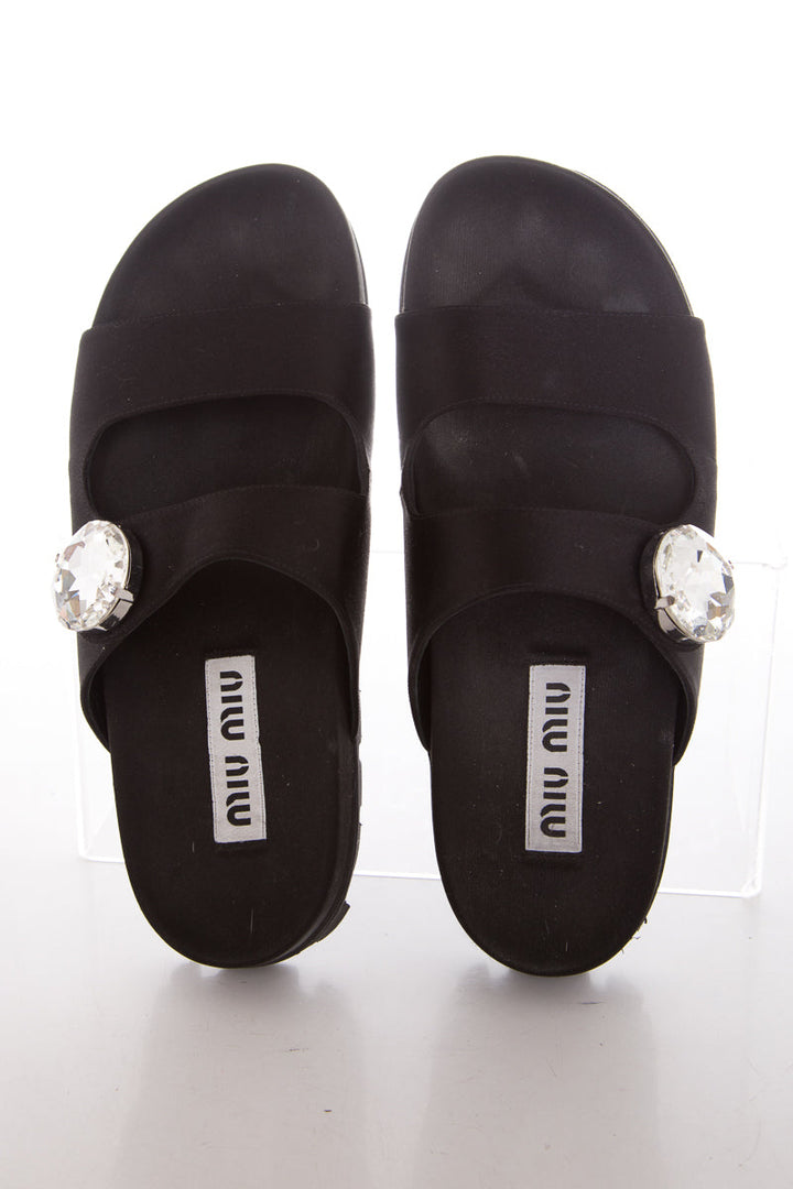 Miu Miu Black Sandals SZ 39