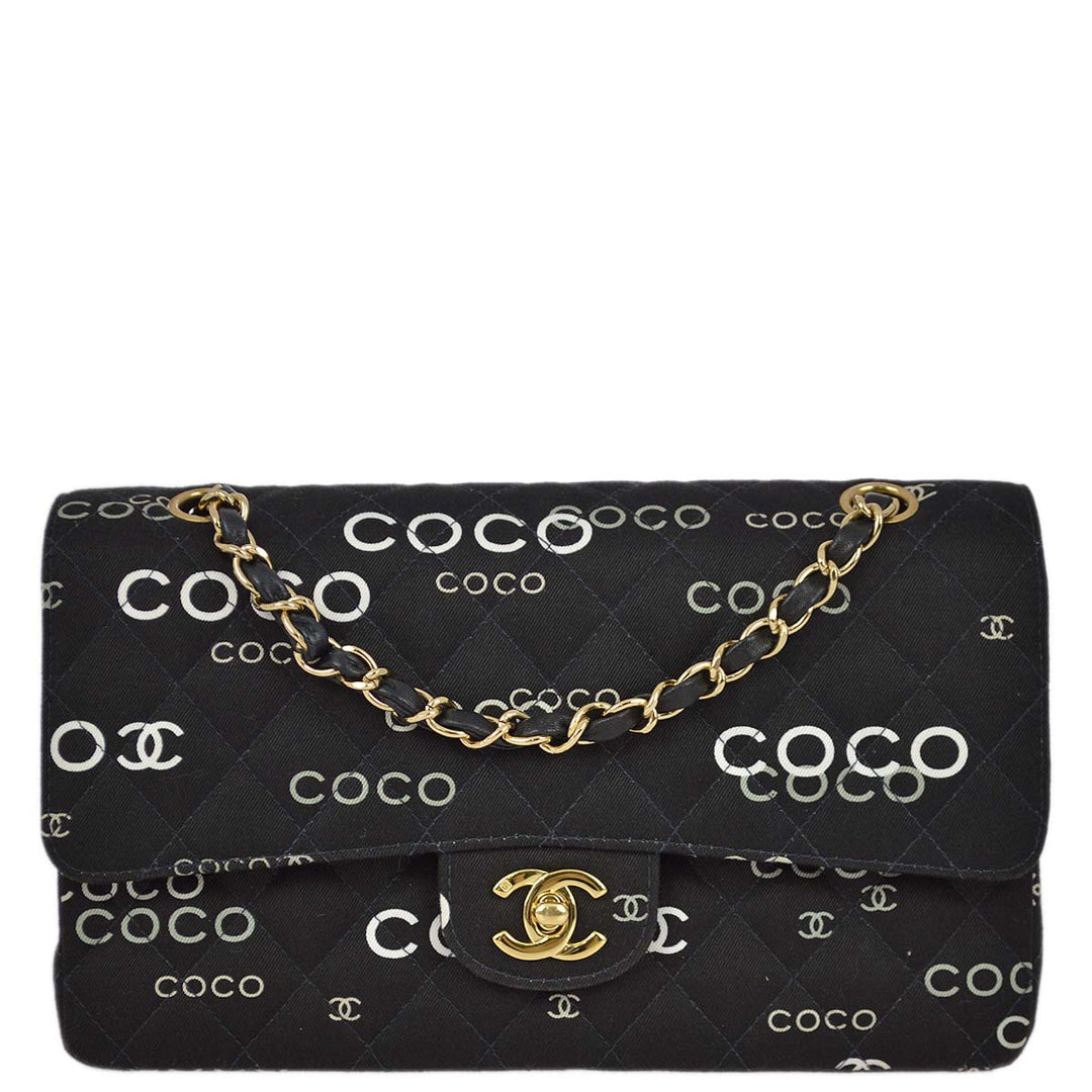 Top Quality Chanel Black Coco Classic Double Flap Medium Shoulder Bag