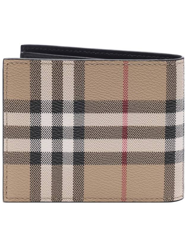 Burberry Men's Vintage Check Pattern Half Wallet Brown