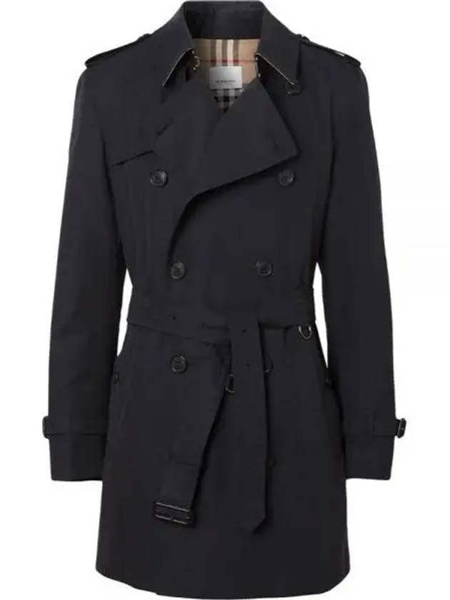 Burberry Men's Short Wimbledon Trench Coat Midnight Navy