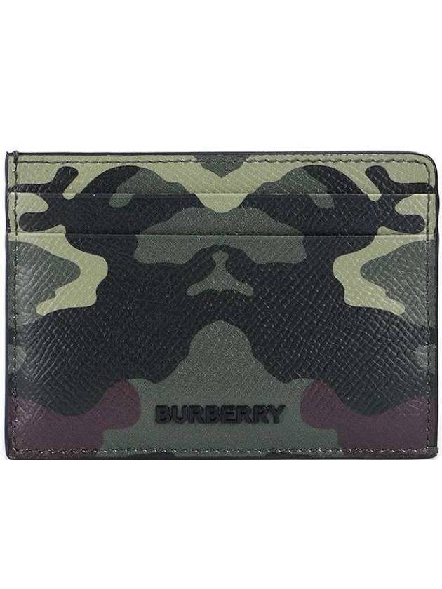 Burberry Camouflage Print Card Wallet Green