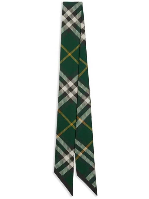 Burberry Vintage Check Pointed Tip Scarf Green