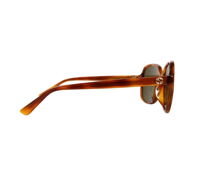Gucci Women's Tortoise Acetate Square Sunglasses With GG Logo