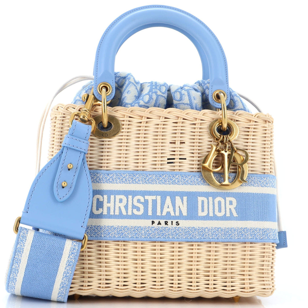 Top quality Dior Lady Top quality Dior Bag Wicker and Oblique Canvas Medium