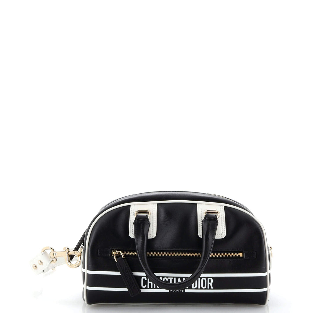 Top quality Dior Vibe Zip Bowling Bag Leather Small